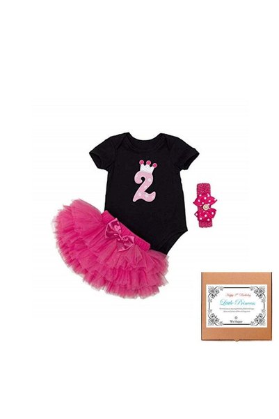 WE HAPPY 3-Piece Baby Girl Party Dress