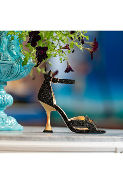 CONDUR by alexandru Pantofi Dama Toc Clepsidra Summer Black Shine