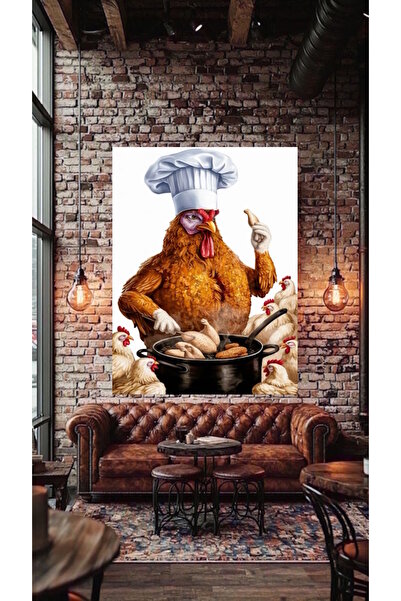 özkacar TAVUK CHEF V4 CAFEA RESTAURANT MAGAZIN Tablou decorativ pe pânză