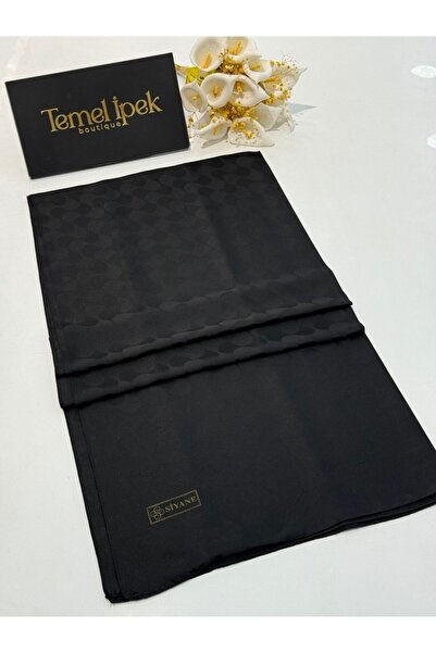 Siyane Jakarlı Pamuk Dalga Şal