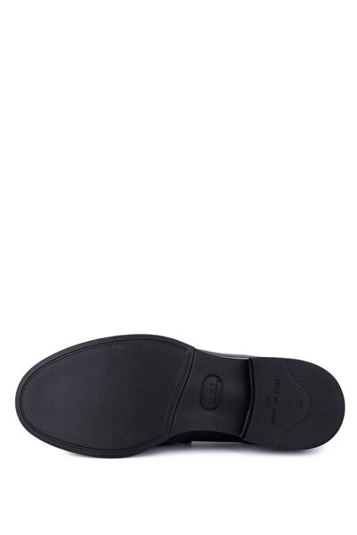 Tamer Tanca Men's Genuine Leather Black Loafer Shoes