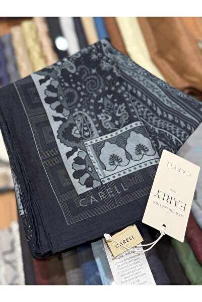 carell Pamuk İpek Etnik Desen Şal