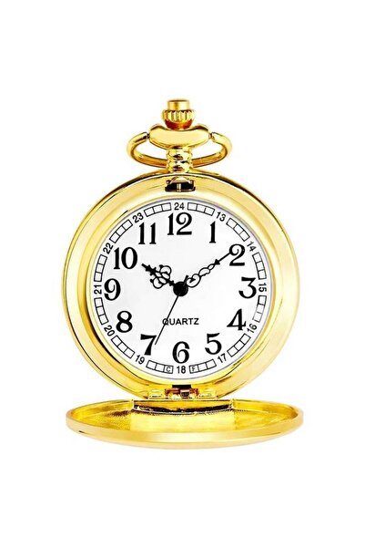 Yash Golden Classic Design Quartz Pocket Watch
