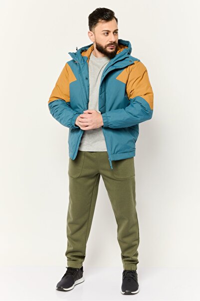 adidas Men Sportswear Fit Long Sleeves Outdoor Jacket, Teal Blue