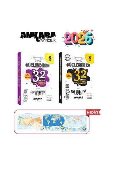 Ankara Yayıncılık 8.SINIF GÜÇLENDİREN 32 HAFTALIK FEN BİLİMLERİ - DİL BİLGİSİ...