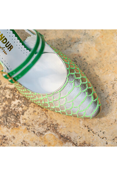 OEM Women's Shoes with Thick Heels Fantasy Green Love - 36