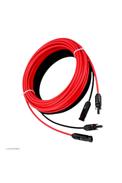 OEM Cablu solar fotovoltaic, sectiune 6mm2, cu conector MC4, lungime 2x15m, rosu, negru, clasa IP67