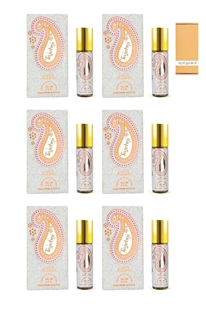 Nabeel عطر تاجبيني زيتي دوار خالٍ من الكحول 6 مل - 6 قطع