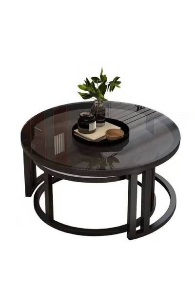 NKX Light luxury modern simple round small apartment coffee table living room home