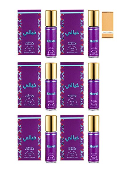 Nabeel 6 قطع خيالي عطر زيتي رول خالي من الكحول 6 مل