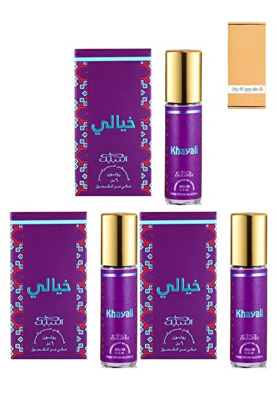 Nabeel 3 قطع من عطر خيالي رول أون الزيتي الخالي من الكحول 6 مل