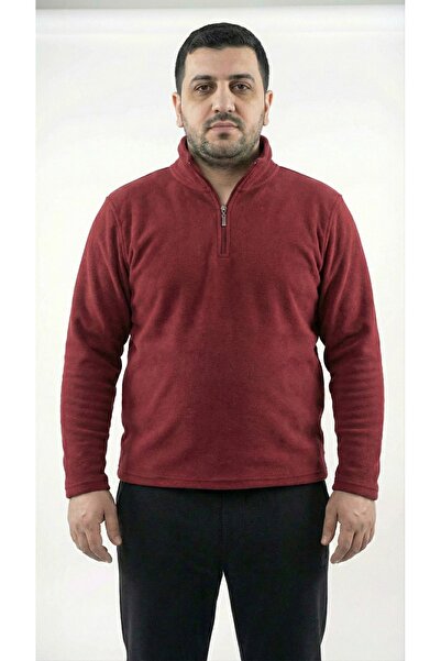 BESKAR Ανδρικό φούτερ με μισό φερμουάρ ψηλός λαιμός Winter Thermal Fleece