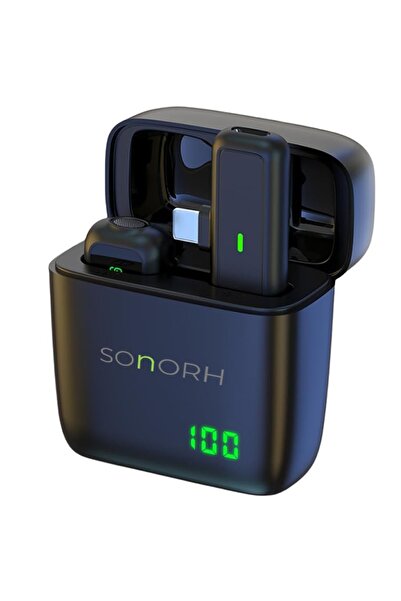SONORH ® Wireless Lavalier, USB Type-C, Noise Cancellation, Plug&Play, Charging Case, 30-hour Battery