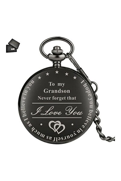 Yash Unisex 'I Love You Grandson' Quartz Pocket Watch
