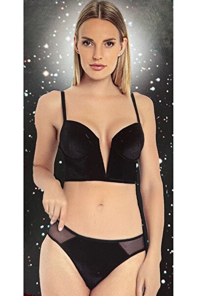 novavita(yenihayat) Kırmızı Kadife kalıplı sütyen takımı