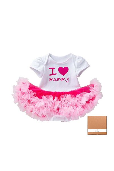 WE HAPPY فستان توتو رقيق من القطن من I Love Mummy لطفلة صغيرة