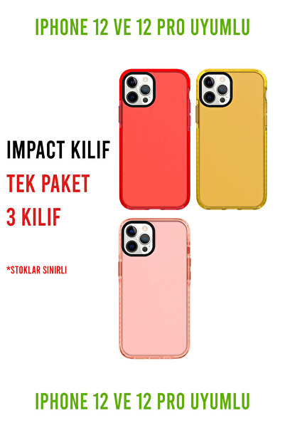 shoptocase iPhone 12 and 12 Pro Compatible 3 Pieces Case Single Price Impacts Phone Case