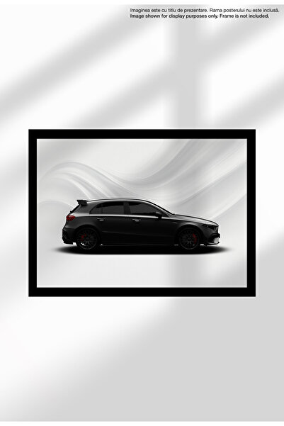 21mxm Sports Car Canvas Poster – Unframed Print - Car Enthusiasts - 1397 A45 S AMG 2020 W177 - Black