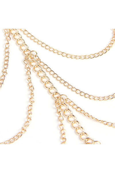 Lingerie and Fashion Style Leg bracelet with four layers of gold chains