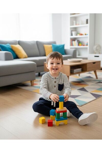 BOBBY JR KİDSWEAR Patli Striped Pocketed Baby Children's Set