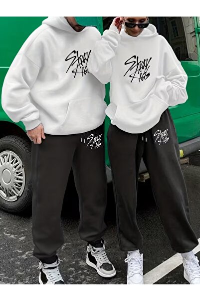 Flaubert فالوبيرت - طقم رياضي للجنسين مطبوع قصة فضفاضة - طقم من قطعتين 1×