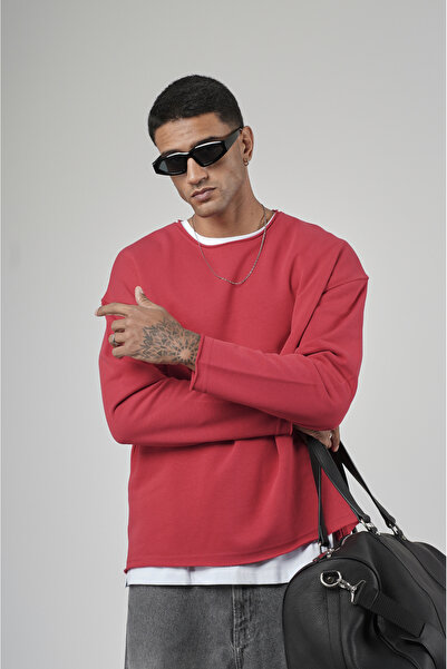 Butik Trend Biz Oversize Pis Collar Men's Plain Sweatshirt