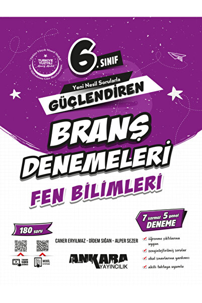 Efsane Yayınları 6.Sınıf Ankara Güçlendiren Fen Bilimleri Branş Denemeleri / ...