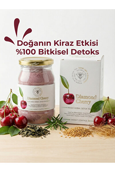 Diamond Cherry Detox Çayı 165 Gr – Bitkisel Karışım, Kiraz Kabuğu, Yeşil Çay ...
