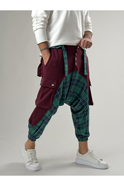 COCOPELLI Garni Design Men's Burgundy Ethnic Patterned Sports Shalwar Coc2614