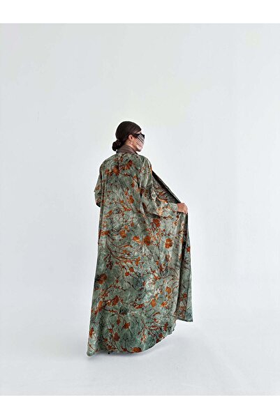 AYA mwt610 عبايه تولين اخضر