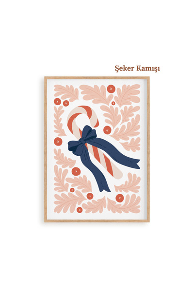 tuvart Sayılarla Boyama Seti Yılbaşı Özel, Aile Seti 30x40cm - Şeker Kamışı