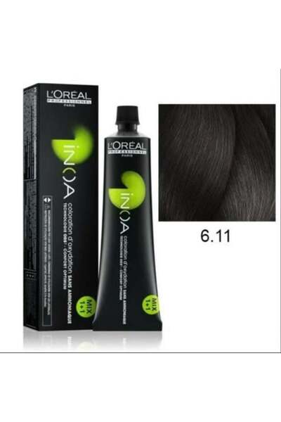 İNOA Permanent hair dye, ammonia-free, dark ash blonde - 6.11, 60g