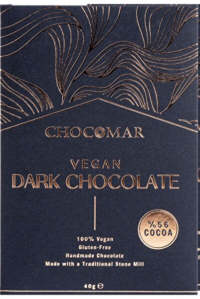 CHOCOMAR GLUTENSİZ ŞEKERSİZ VEGAN DARK ÇİKOLATA 40G