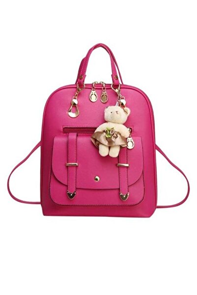 Arabest Cute Pink Bear Design Backpack