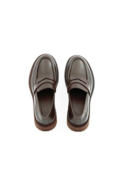 Tuna Genuine Leather Thick Sole Loafer Men's Shoes - E5802