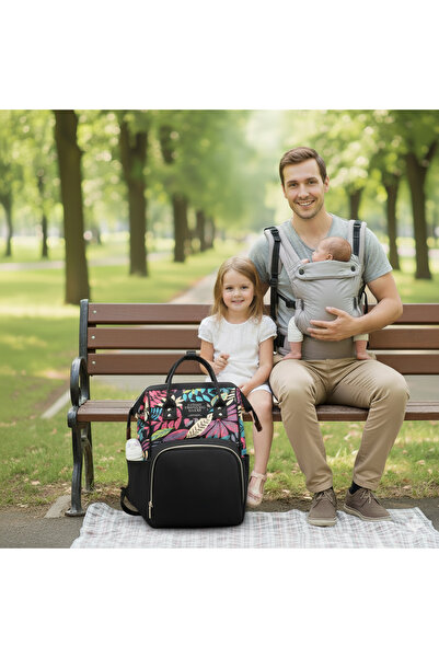 Generic Baby Bag for Mom - Waterproof Diaper Bag Backpack with Large Capacity & Bottle Holder