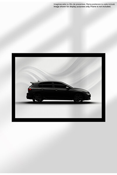 21mxm Sports Car Canvas Poster – Unframed Print - Car Enthusiasts - 1535 Golf R Black Edition 2025