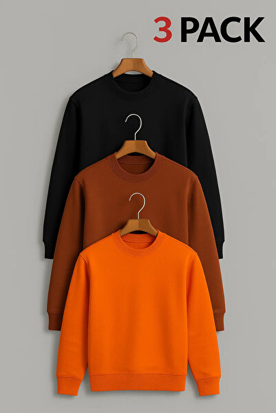 COMBİNE MİCHAİL Men's Oversized Premium Winter 3-Piece Sweater