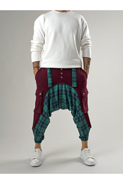 COCOPELLI Garni Design Men's Burgundy Ethnic Patterned Sports Shalwar Coc2614