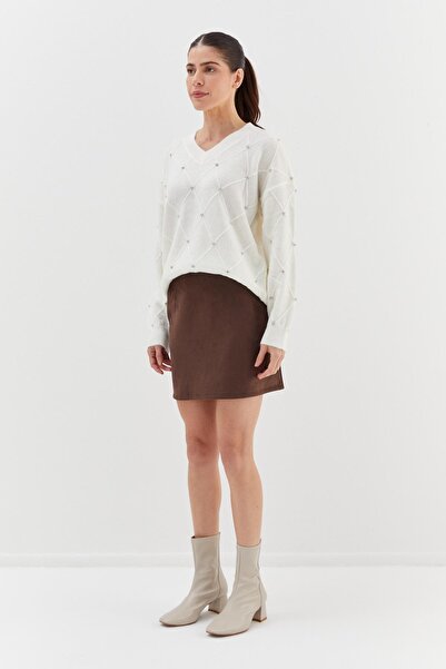 Shopping Shop Suede mini skirt coffee