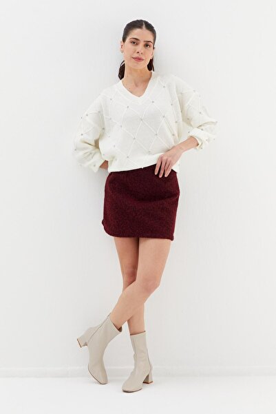 Shopping Shop Kaşe mini skirt bordo
