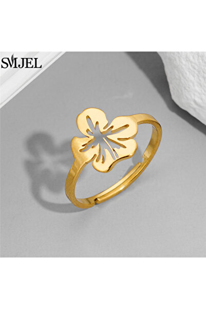 Choice resizable GJZ279G 2024 Fashion Lily Daisy Ring Women Sweet Flower Stai...