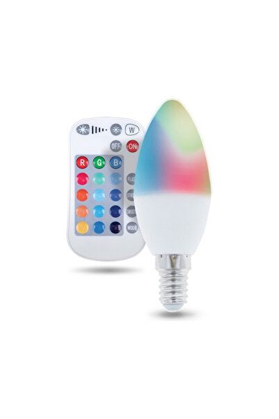 Atlas RGB Forever bulb with remote control C37 E14/25W/250lm