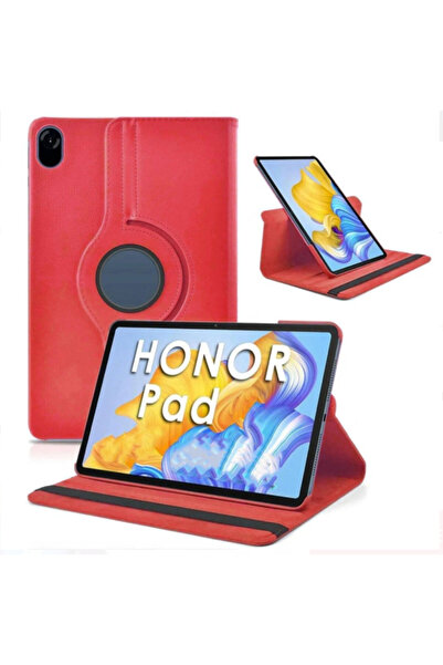 Fuchsia Huawei Honor Pad 10 12.1 Inch Compatible Stand 360 °   Horizontal Vertical Rotatable Leather Tablet Case
