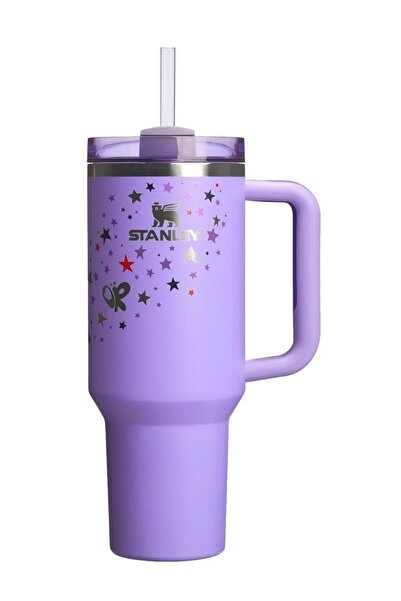 Stanley Quencher H2.0 FlowState Stainless Steel Vacuum Insulated Tumbler 40 oz Purple Star