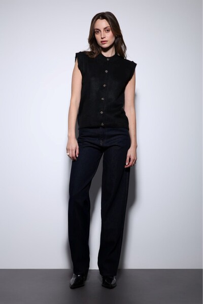 Starinci Mayo Sleeveless Vest Model Sweater Black