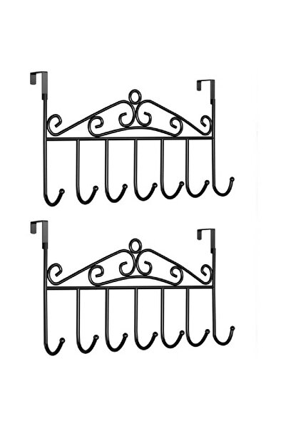 NKX 2-Piece Bag Towel Coat Clothes Hat Over Door Hanger