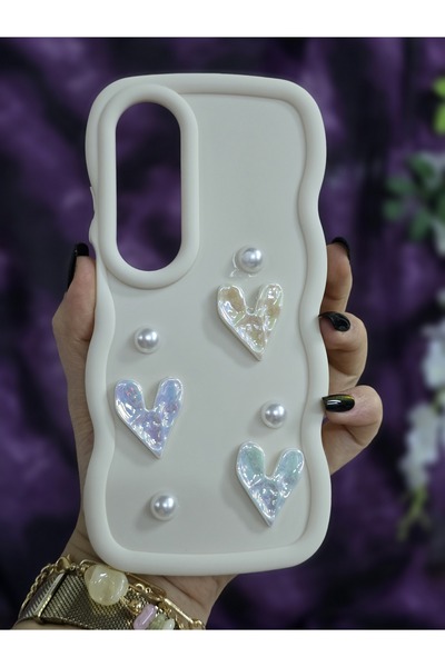 Magic Ring جراب هاتف ناعم وأنيق متوافق مع هاتف OPPO A60 مع تفاصيل قلب لامع ول...