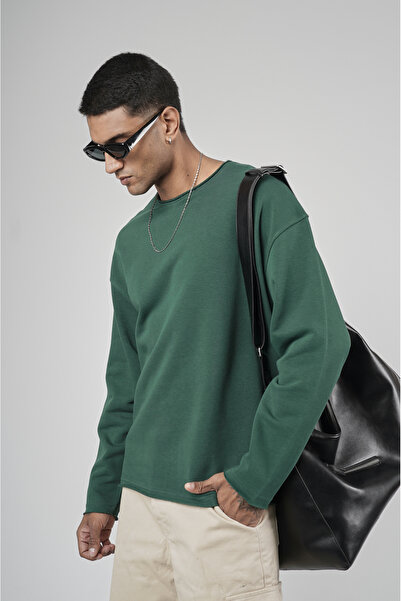 Butik Trend Biz Oversize Pis Collar Men's Plain Sweatshirt