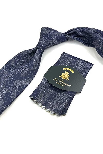 Kravatkolik Класичний краватка з синім мотивом і принтом KK13356